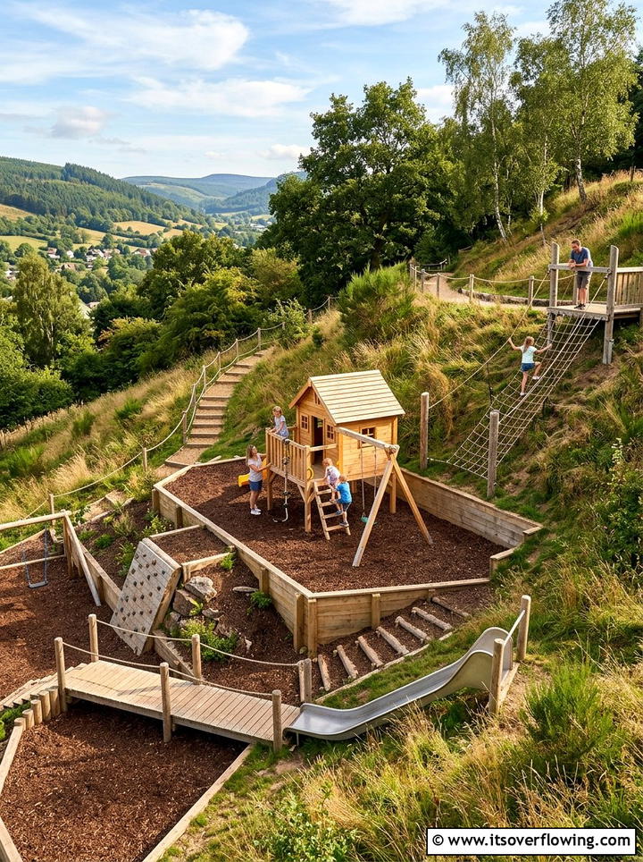 Playground On Slope - 25 backyard ideas for sloped yards