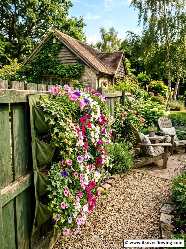 Pocket Fence Planter - 25 backyard ideas with living wall