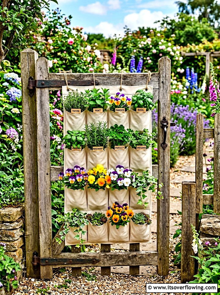 Pocket Shoe Organizer Garden - 25 small garden ideas with vertical planters