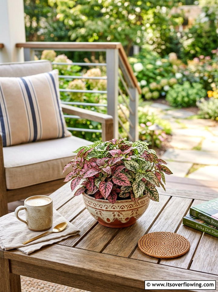 Polka Dot Plant Mix - 25 front porch ideas with shade plants