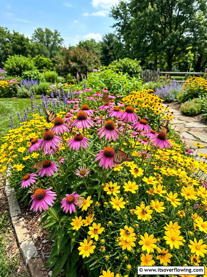 Pollinator friendly flower bed - 25 cheap garden ideas with seeds