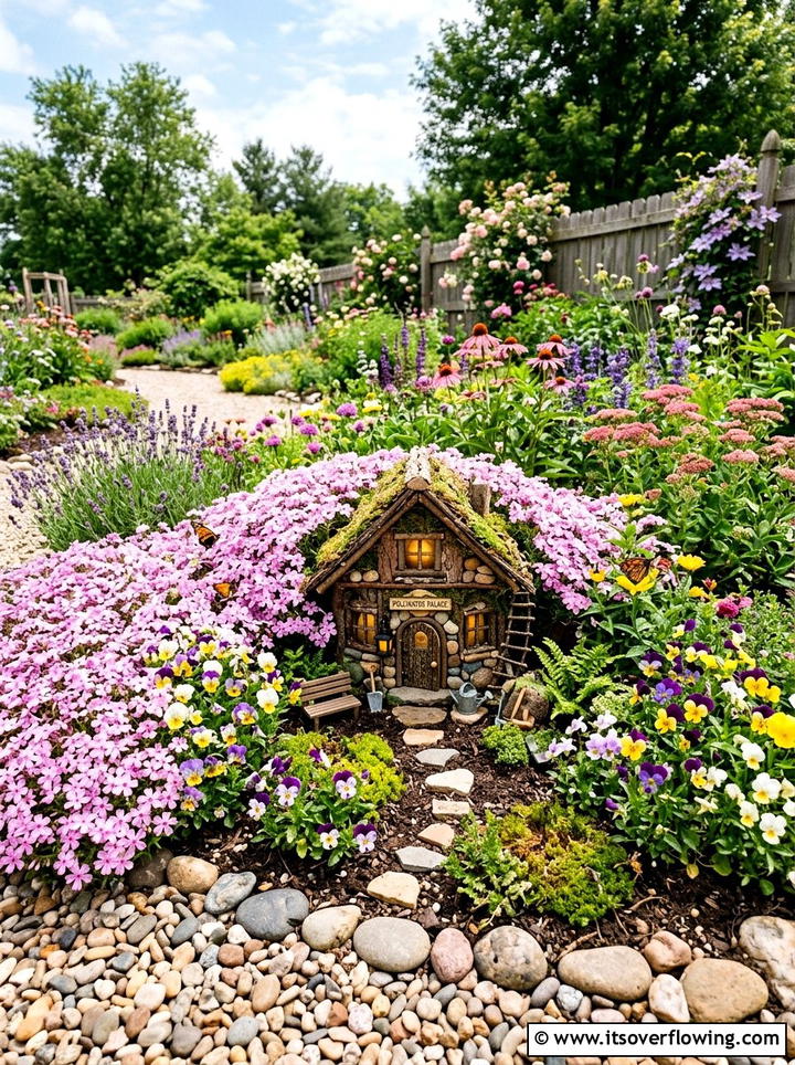 Pollinator garden fairy house - 25 small garden ideas with pollinator plants