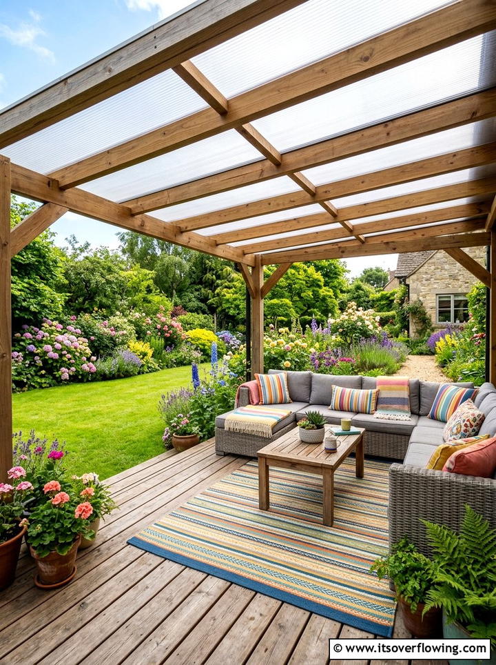 Polycarbonate Patio Roof - 25 backyard ideas with shade structures