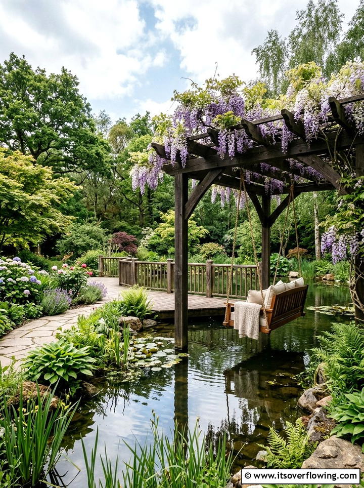 Pond With Pergola - 25 garden ideas with pond