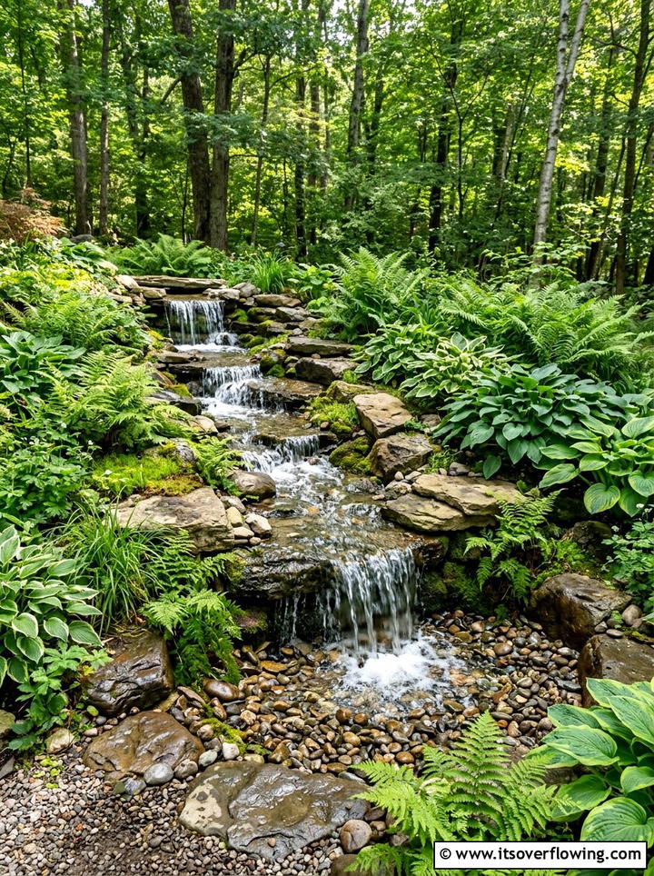 Pondless Stream Waterfall - 25 backyard ideas with fountain