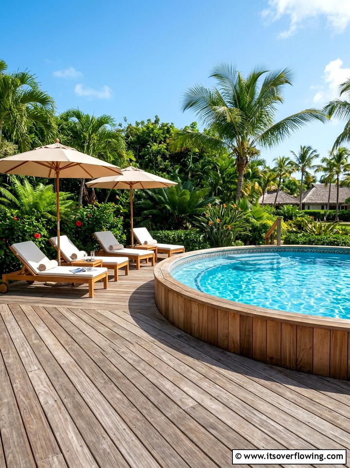 Pool Deck With Wood - 25 backyard ideas with wood deck