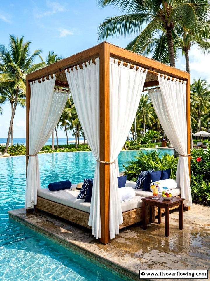 Poolside Cabana - 25 backyard ideas with shade structures