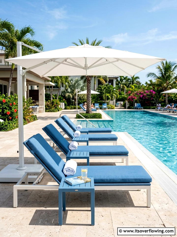 Poolside Lounge Area - 25 backyard ideas with seating area