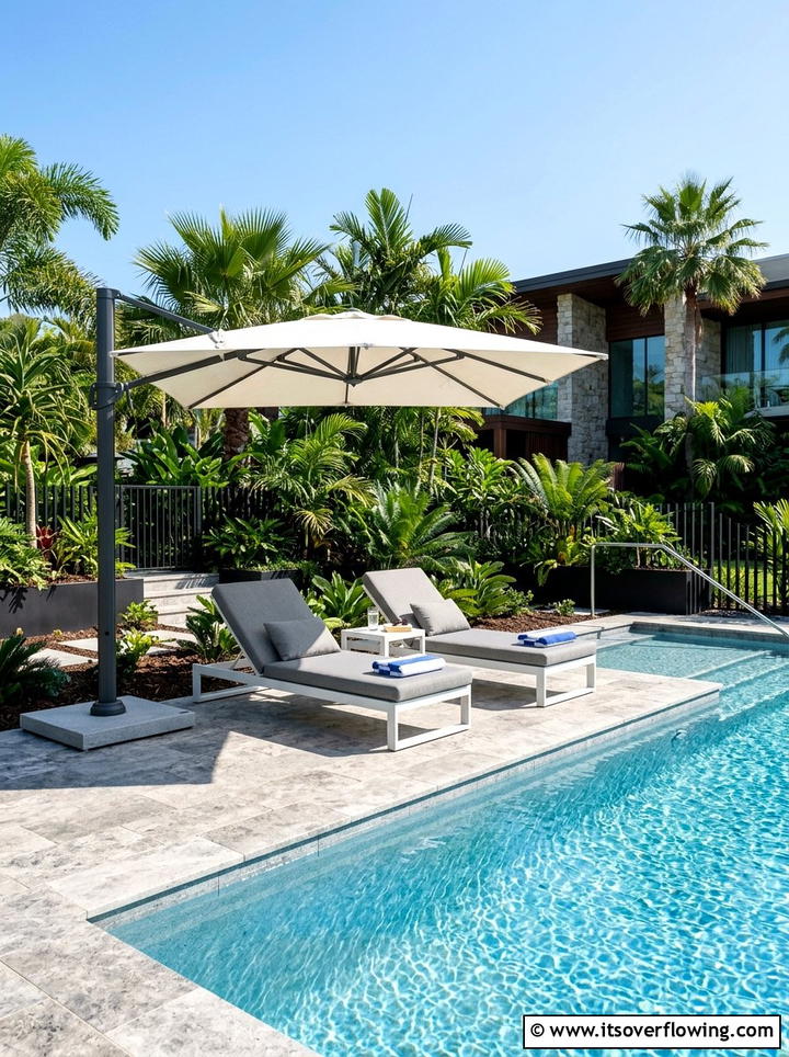 Poolside Lounge - 25 backyard decorating ideas with modern accents