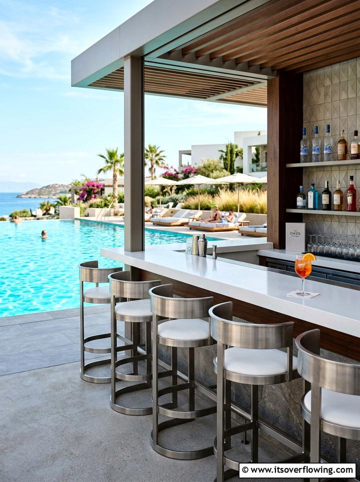 Poolside bar - 25 backyard ideas with bar area