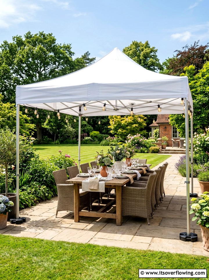 Pop Up Gazebo - 25 garden decor ideas for renters