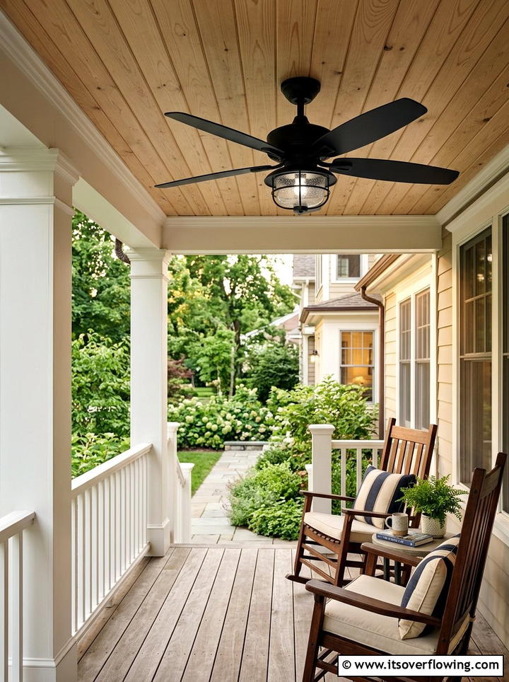 Porch Ceiling Fan - 25 front porch ideas for rainy climates