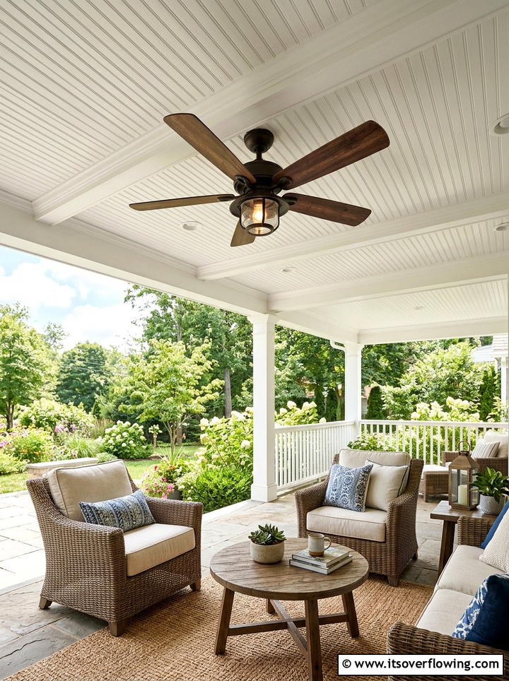 Porch Ceiling Fan - 25 front porch ideas for covered porch