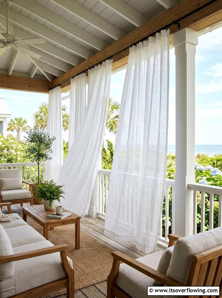 Porch Curtains - 25 front porch ideas