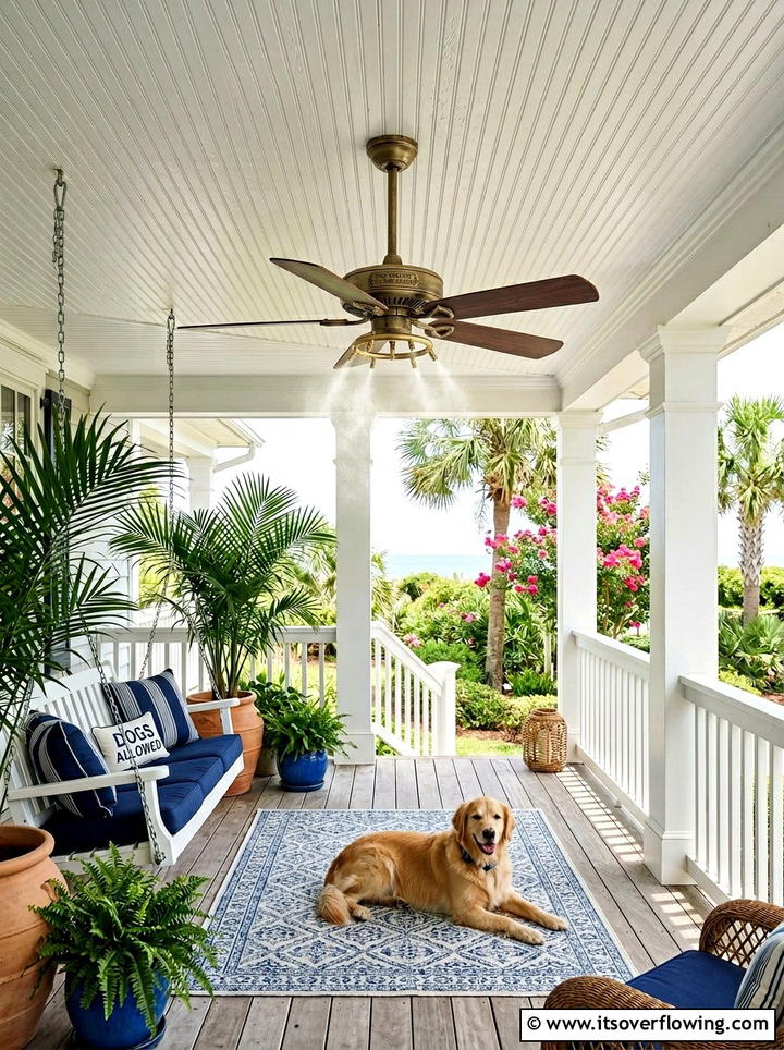 Porch Fan For Dog Cooling - 25 front porch ideas with dog friendly setup