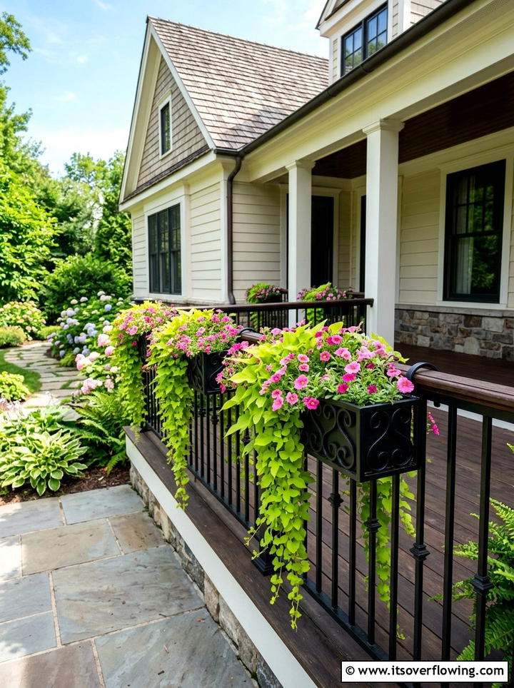 Porch Railing Boxes - 25 front porch decor ideas with florals