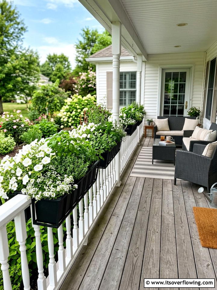Porch Railing Planter - 25 front porch ideas for covered porch