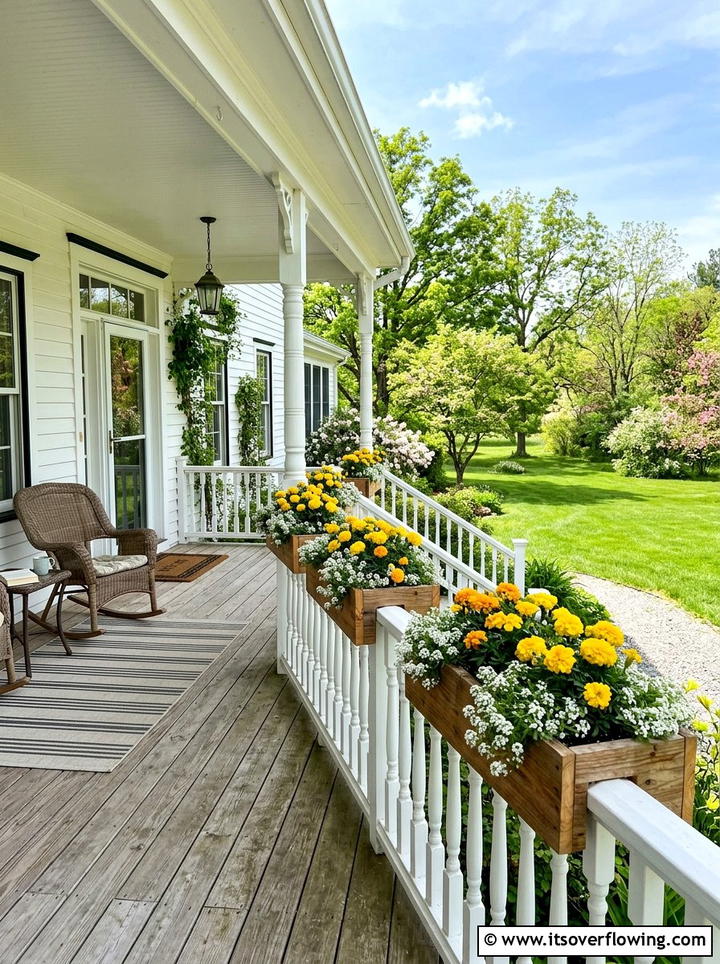 Porch Railing Planters - 25 front porch decor ideas for spring