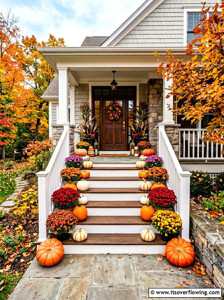 Porch Steps Decor - 25 front porch decor ideas for fall