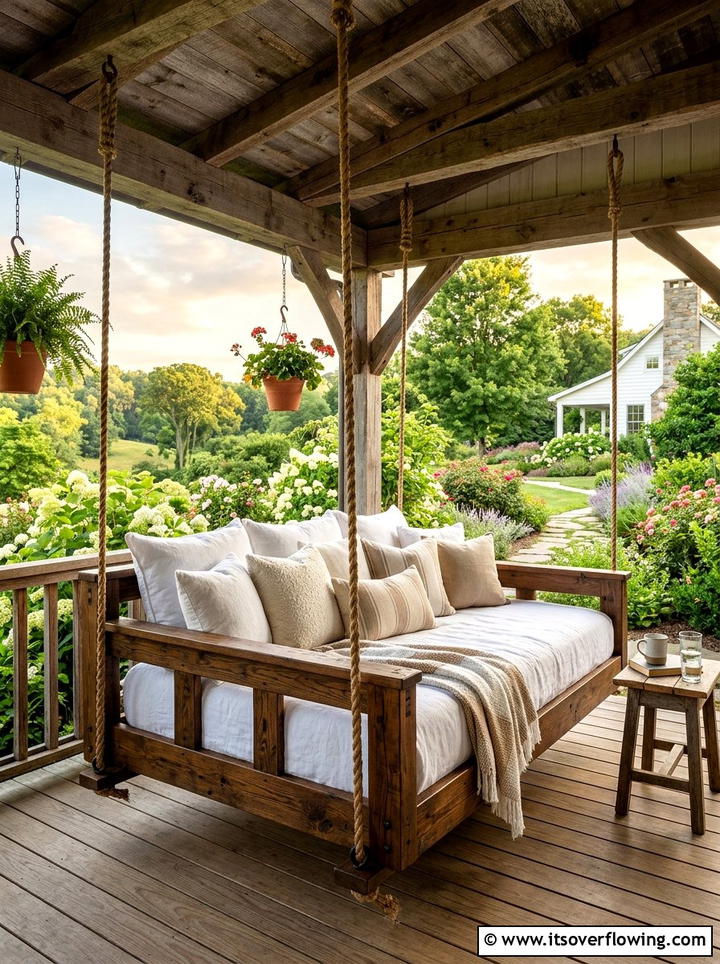 Porch Swing Bed - 25 front porch ideas for north facing porch