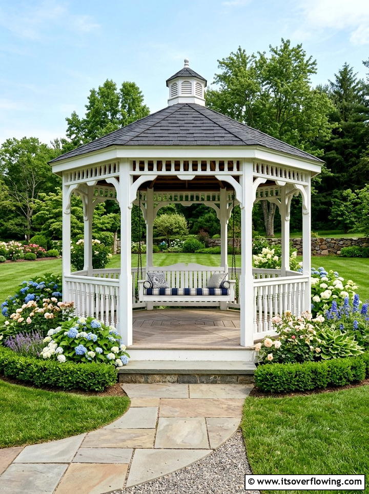 Porch Swing In Gazebo - 25 garden decor ideas with porch swings