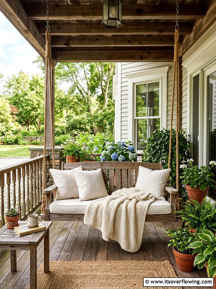 Porch Swing Seating - 25 front porch ideas for covered porch