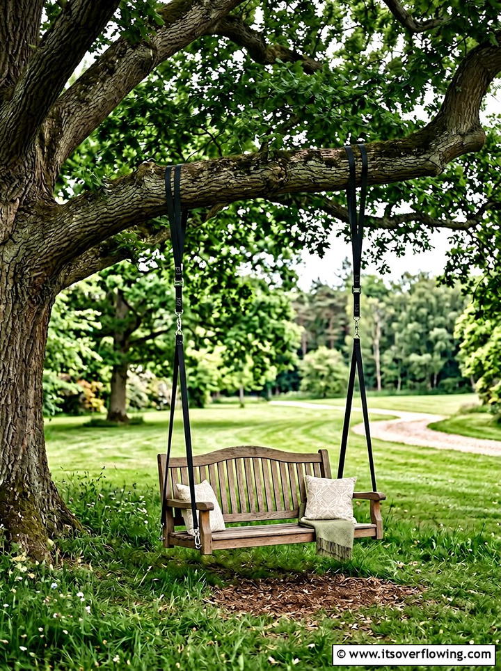 Porch Swing Under Tree - 25 garden decor ideas with porch swings