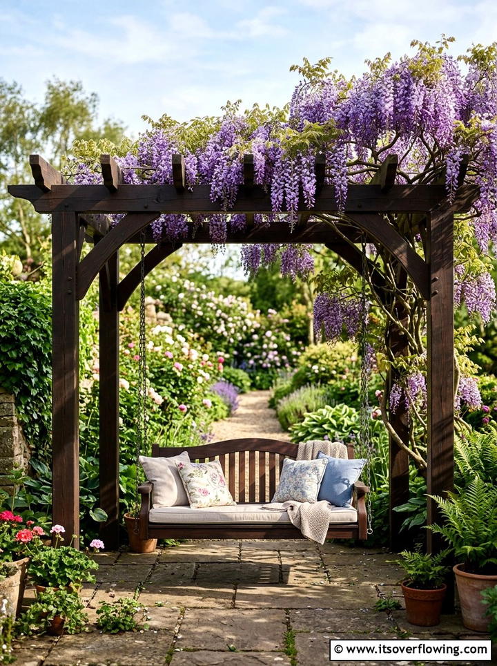 Porch Swing With Pergola - 25 garden decor ideas with porch swings