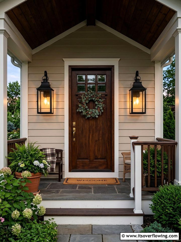 Porch Wall Sconce - 25 front porch ideas for covered porch
