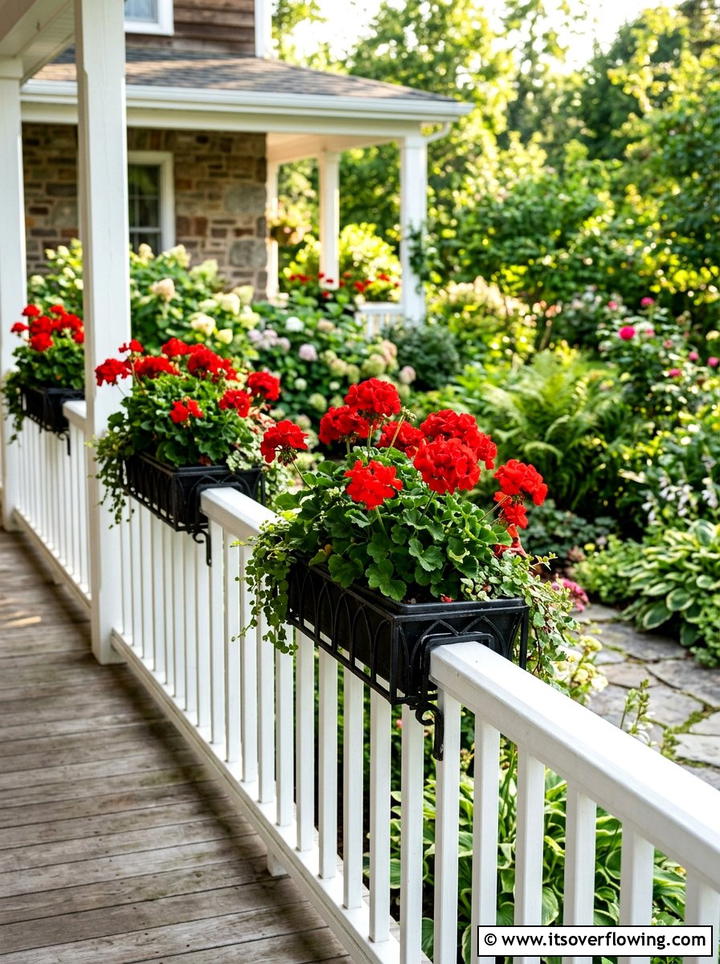 Porch railing planters - 25 front porch ideas for small porches