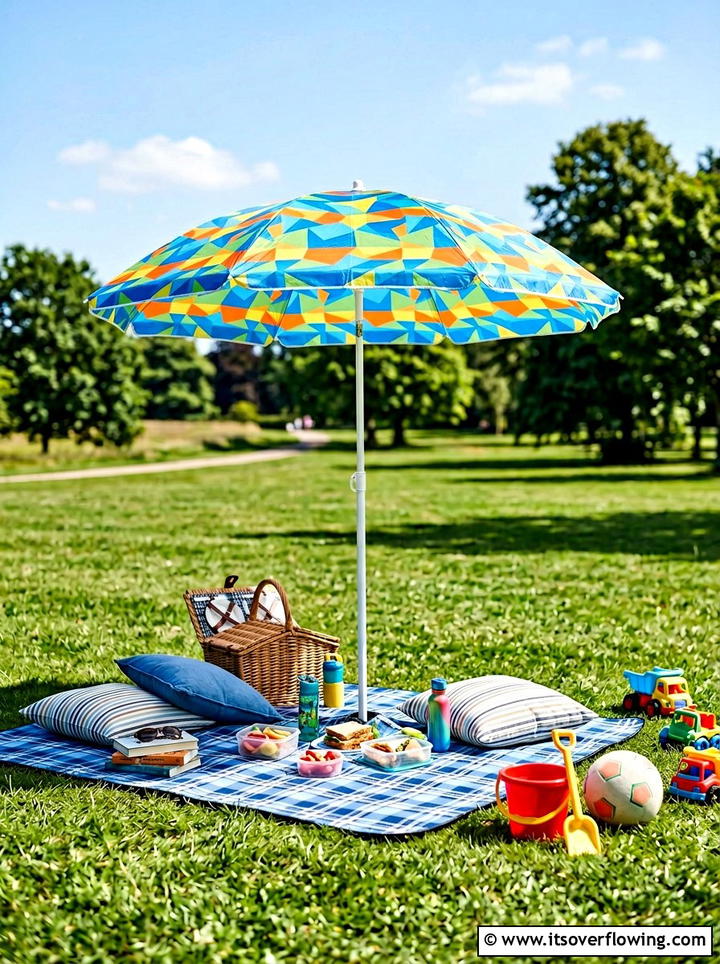 Portable Beach Umbrella For Grass - 25 garden decor ideas with umbrellas