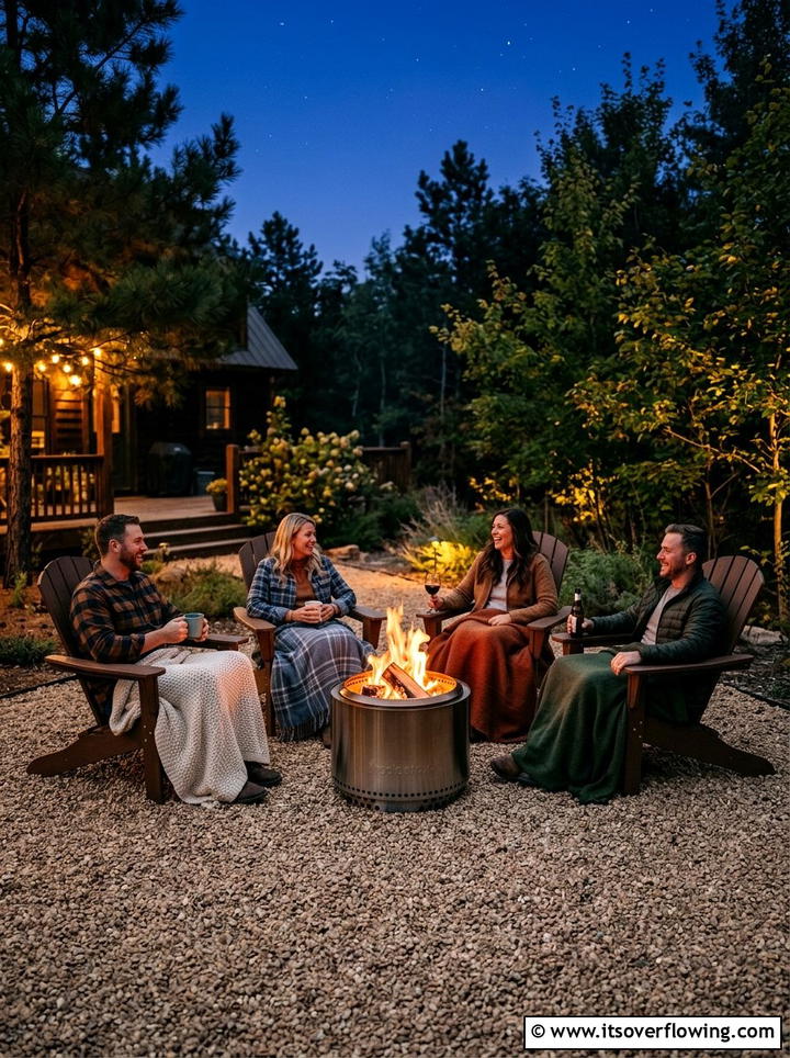 Portable Fire Pit - 25 garden decor ideas for renters