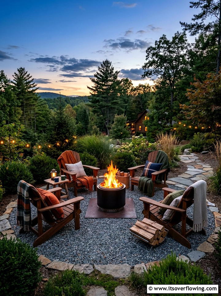 Portable Fire Pit Zone - 25 backyard ideas for rental homes