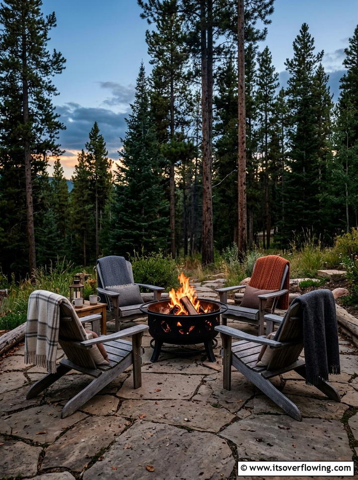 Portable Fire Pit - 25 garden decor ideas for cozy evenings
