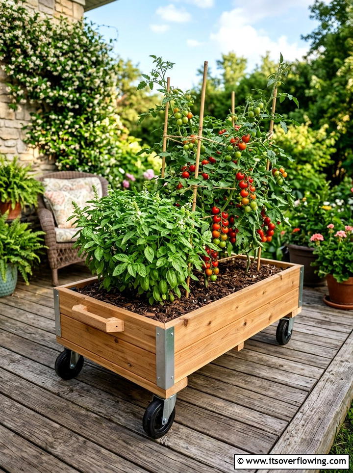 Portable Raised Bed On Wheels - 25 small garden ideas with raised beds