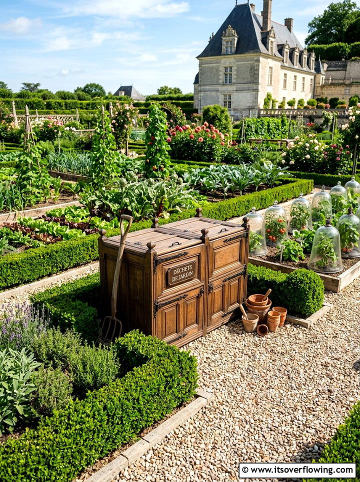 Potager Garden Waste Area - 25 backyard ideas with compost station