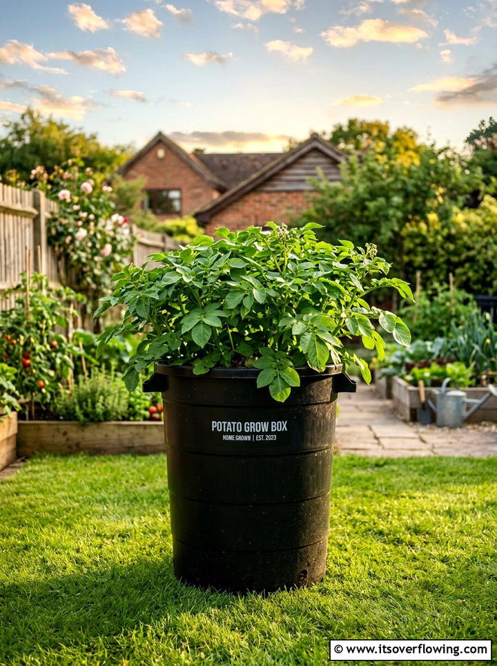 Potato grow box plastic tub - 25 recycled garden ideas with storage bins