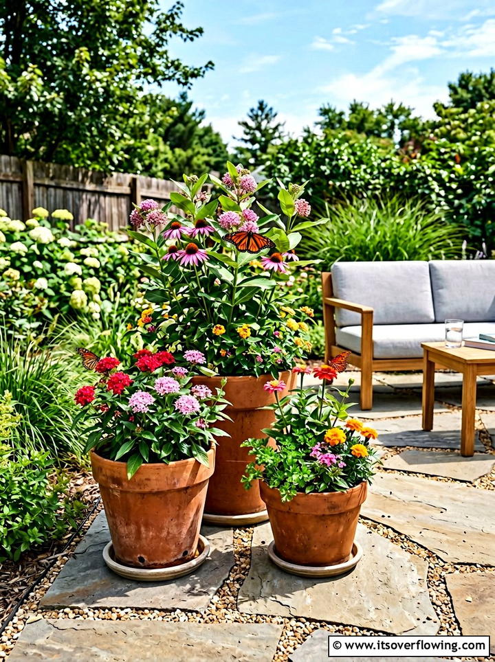 Potted Butterfly Habitat - 25 creative garden ideas with butterfly habitats