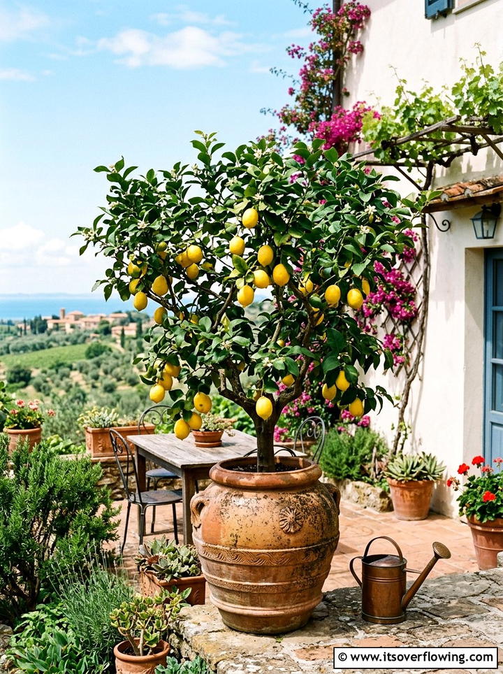 Potted Citrus Tree - 25 small garden ideas for quick makeover