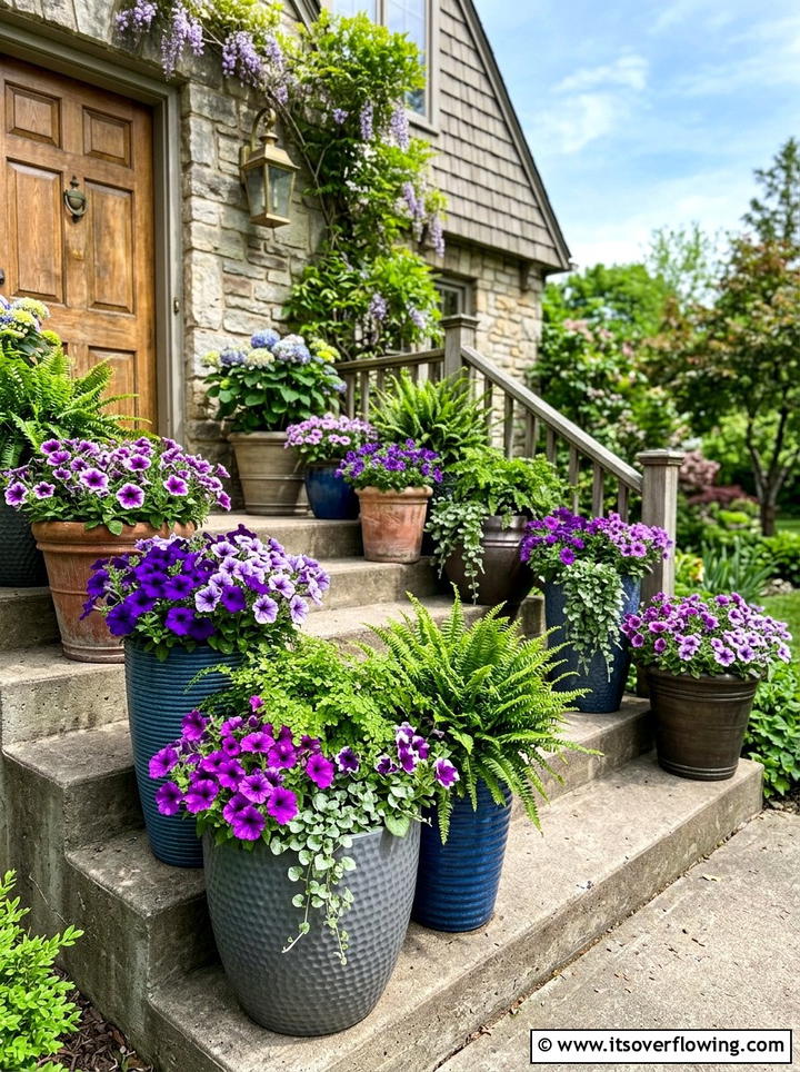 Potted Flower Container - 25 front porch decor ideas on a budget