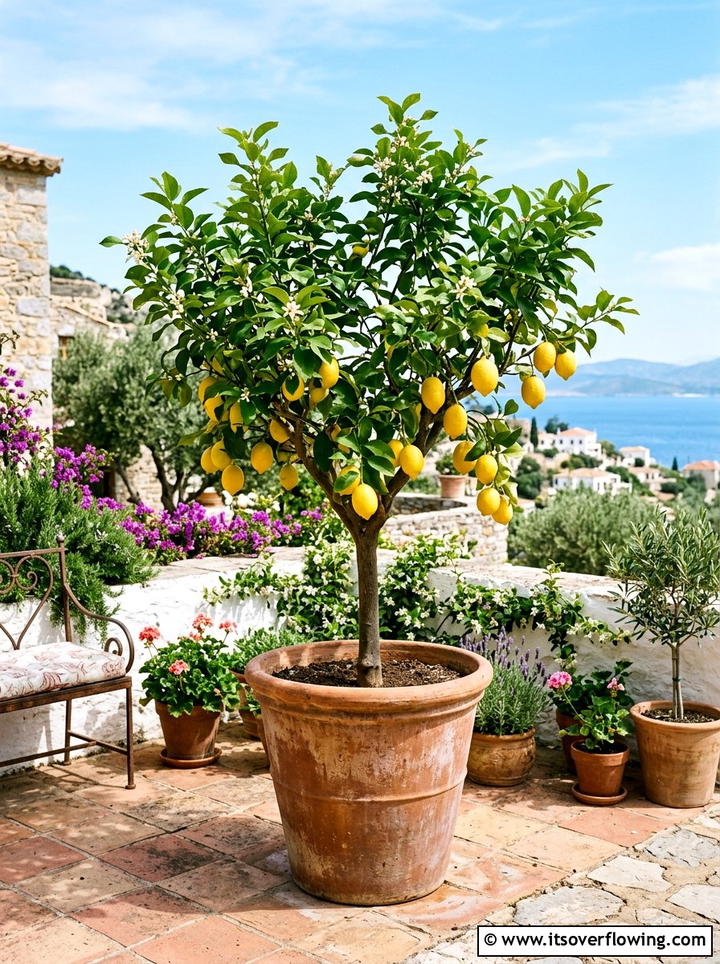 Potted Fruit Tree - 25 small garden ideas for renters