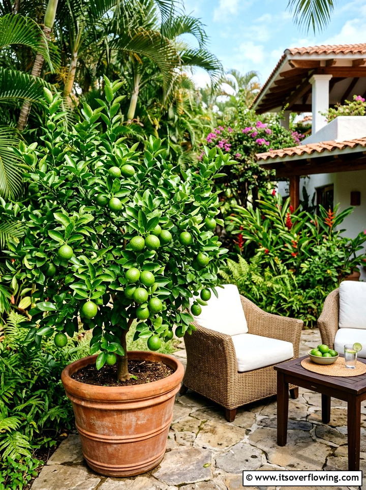 Potted Lime Tree - 25 creative garden ideas with patio fruit trees