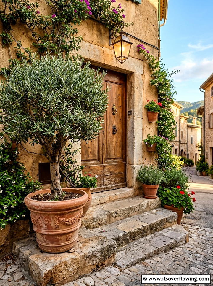 Potted Olive Tree - 25 front porch ideas for townhouses