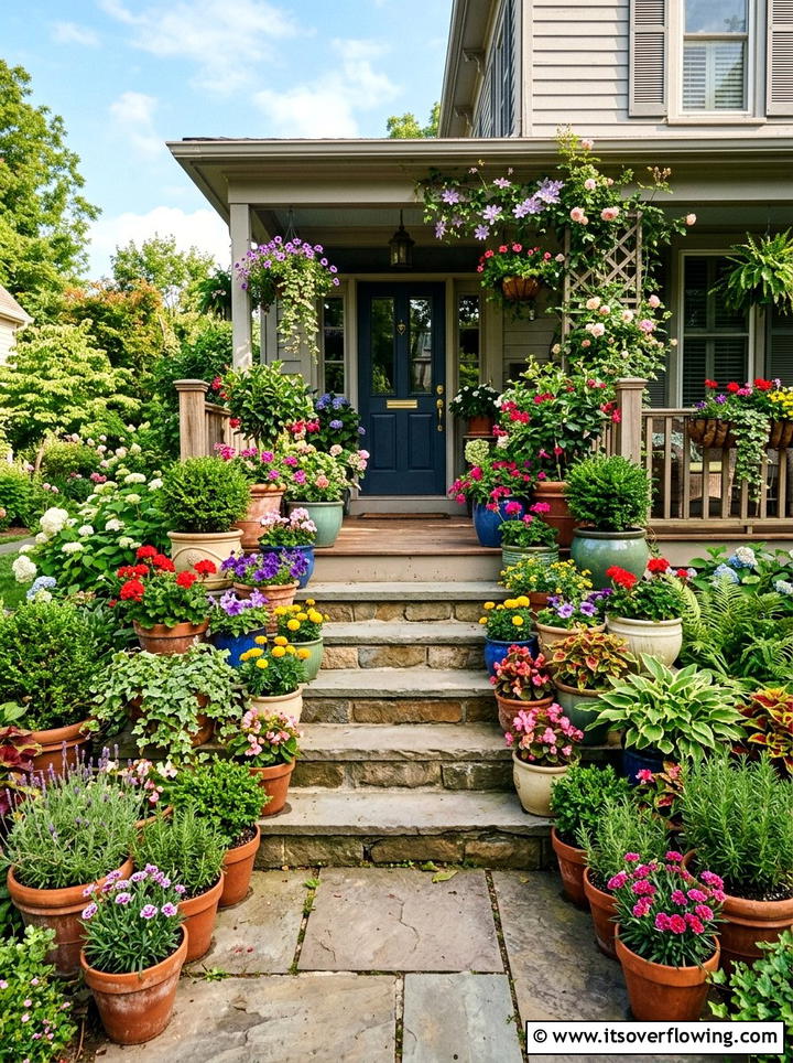 Potted Plant Porch - 25 front porch ideas for covered porch