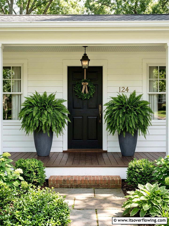 Potted Porch Ferns - 25 front porch ideas with plants