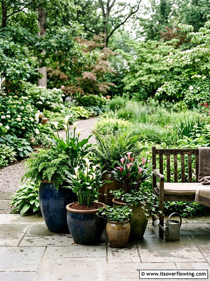 Potted Rain Garden - 25 front porch ideas for rainy climates
