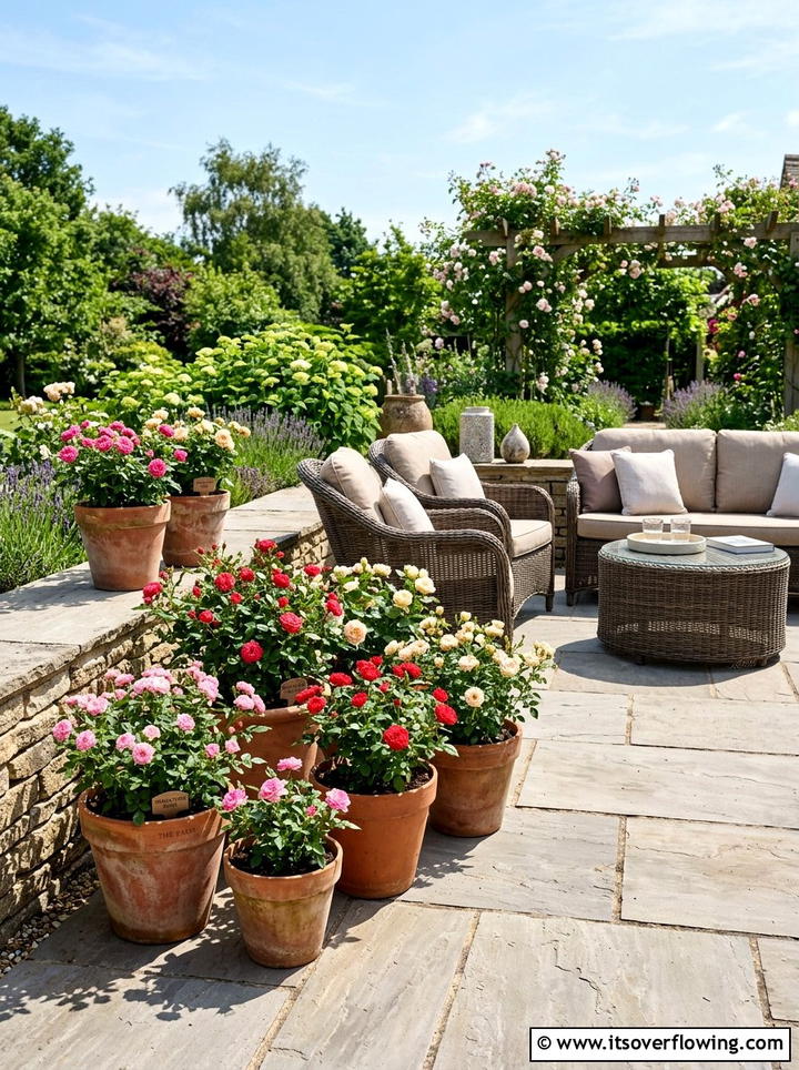 Potted Roses Patio - 25 garden ideas with roses