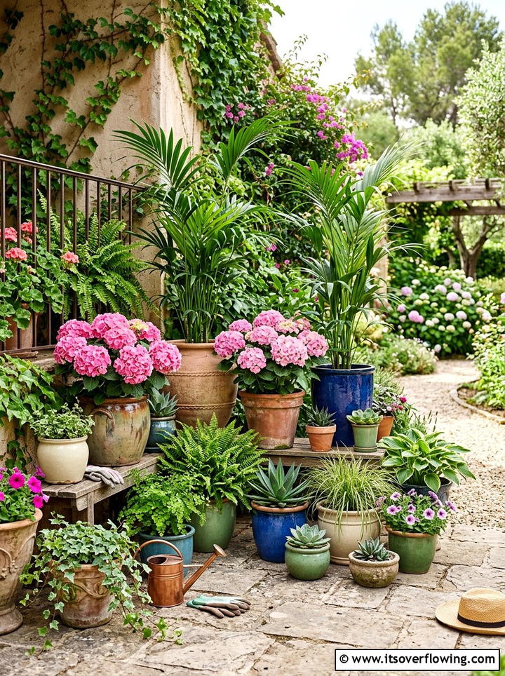 Potted plant display - 25 creative garden ideas for summer entertaining