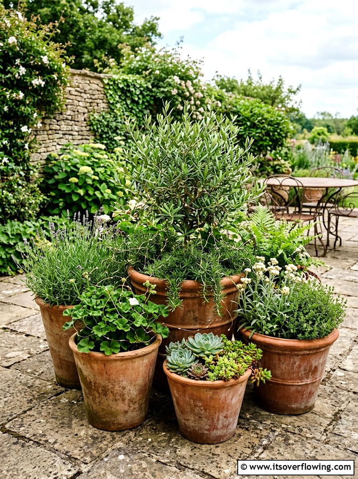 Potted plant lighting - 25 garden decor ideas with string bulb lights