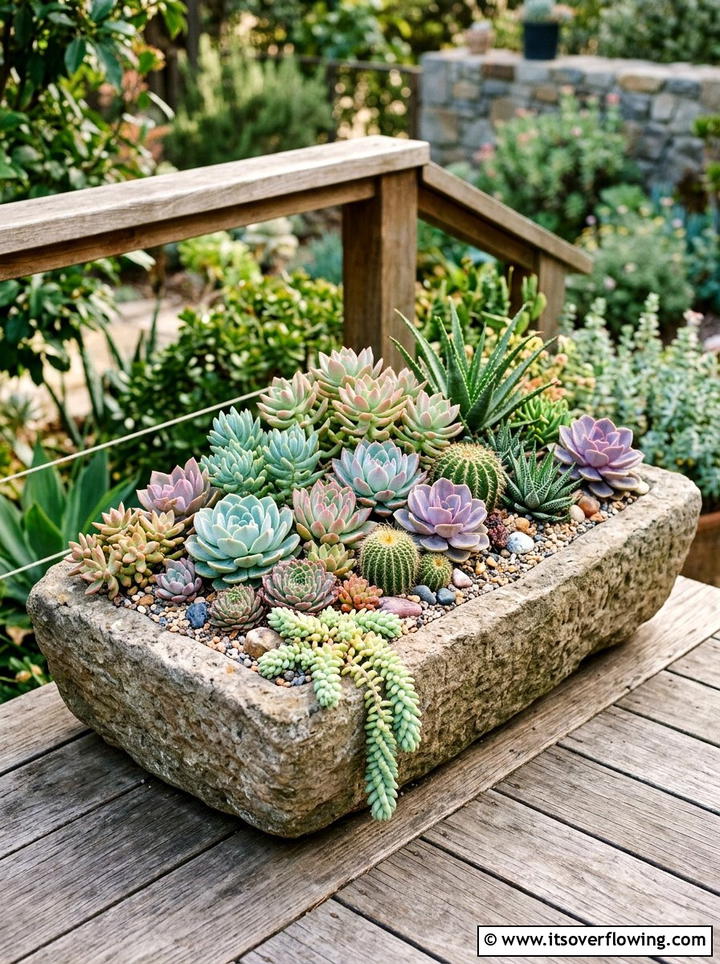 Potted succulent arrangement - 25 garden ideas for desert style